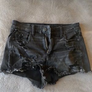 black american eagle jean shorts